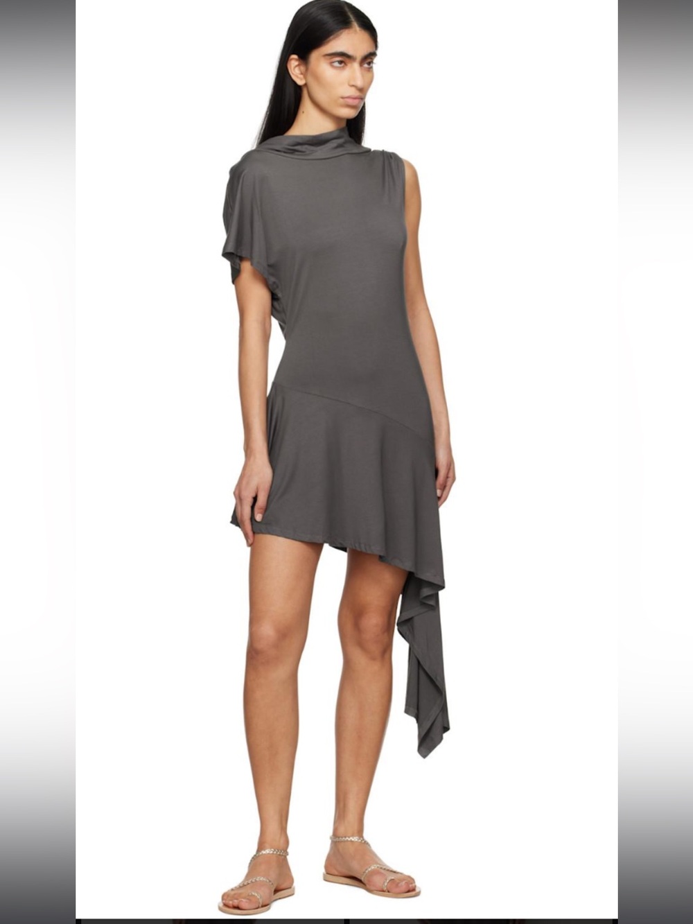 Plume Dress by Belle the Label in Dark Gray